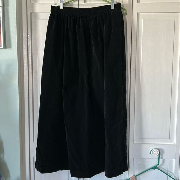 VIntage 90s 100% Cotton Velvet Maxi Skirt - Sarah Chapman - Size 14 - Picture 1 of 7